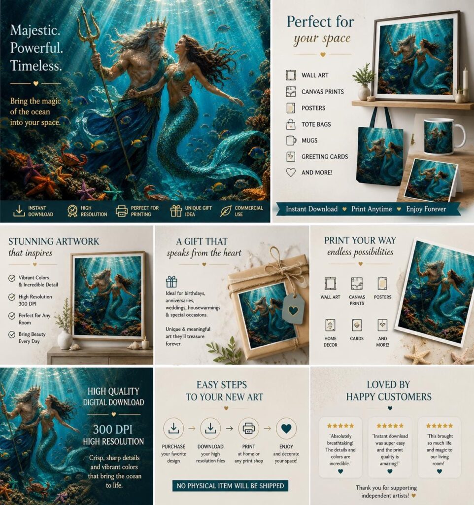 The Love Story of Neptune and the Mermaid
