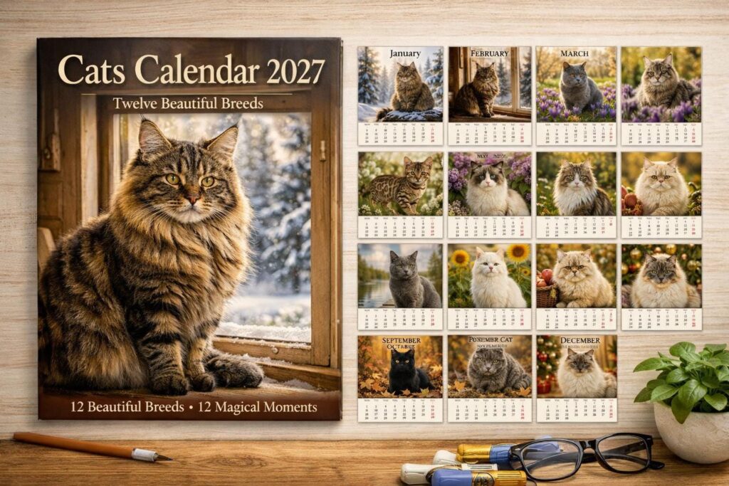 Cats Calendar 2027 – Twelve Beautiful Breeds